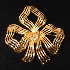 Vintage Large Monet Bow Brooch
